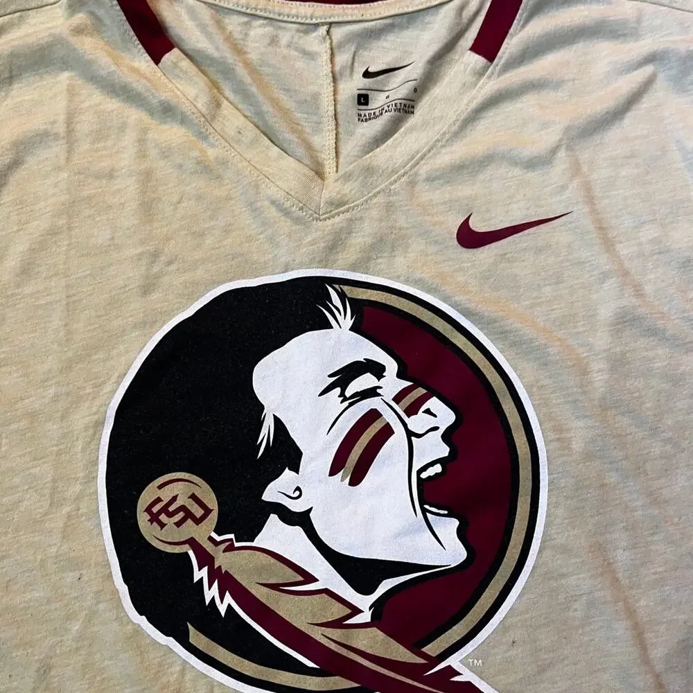 Nike Florida State Seminoles Women's LG V-neck Team Graphic T-shirt